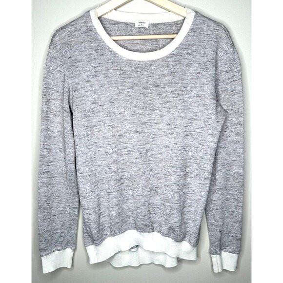 Aritzia Wilfred Womens Sweater Long Sleeve Crew Neck Pullover Round Hem Gray XS - Picture 1 of 6